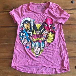 Marvel comics pink X-men avengers juniors T-shirt target wolverine storm Thor